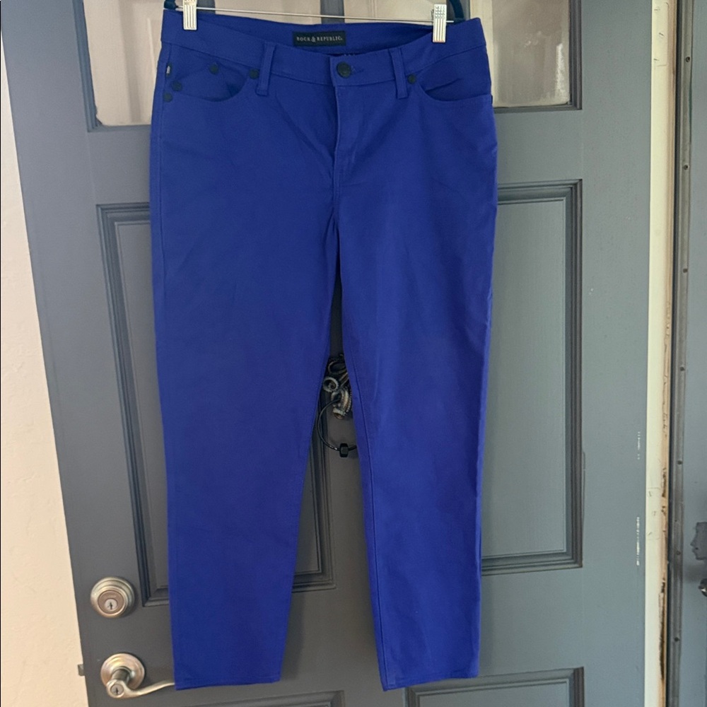 Rock & Republic Royal Blue Straight Leg Pants